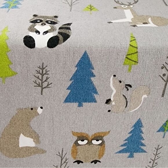 Ryland Collection Heavy Weight Cotton Flannel Sheet Set Twin Size 3pc Gray Multi - Picture 7 of 10